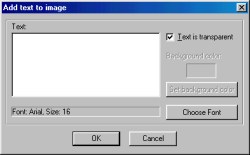 Add text dialog box